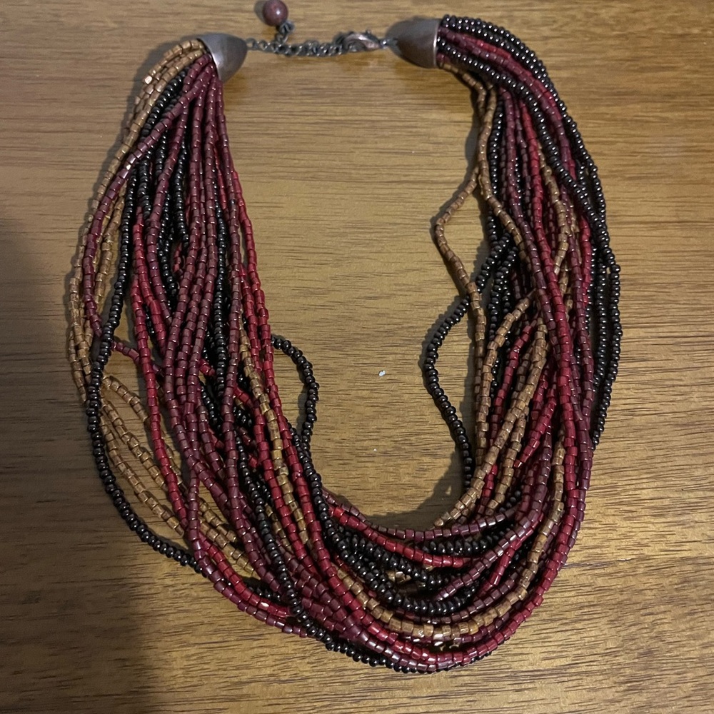 Multi beaded Necklace - Picture 3 of 5